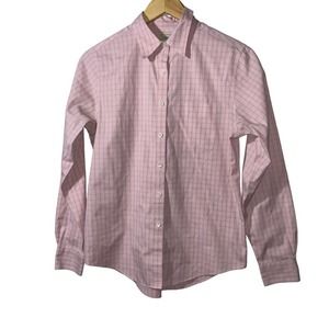 L.L. Bean Button down checkered blouse